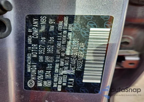 2016 Hyundai Accent Se from USA, damaged, VIN KMHCT4AE4GU161231